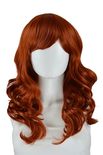 Vista 71 de Epic Cosplay Hestia Dark Plum Cosplay peluca rizada de 22 pulgadas