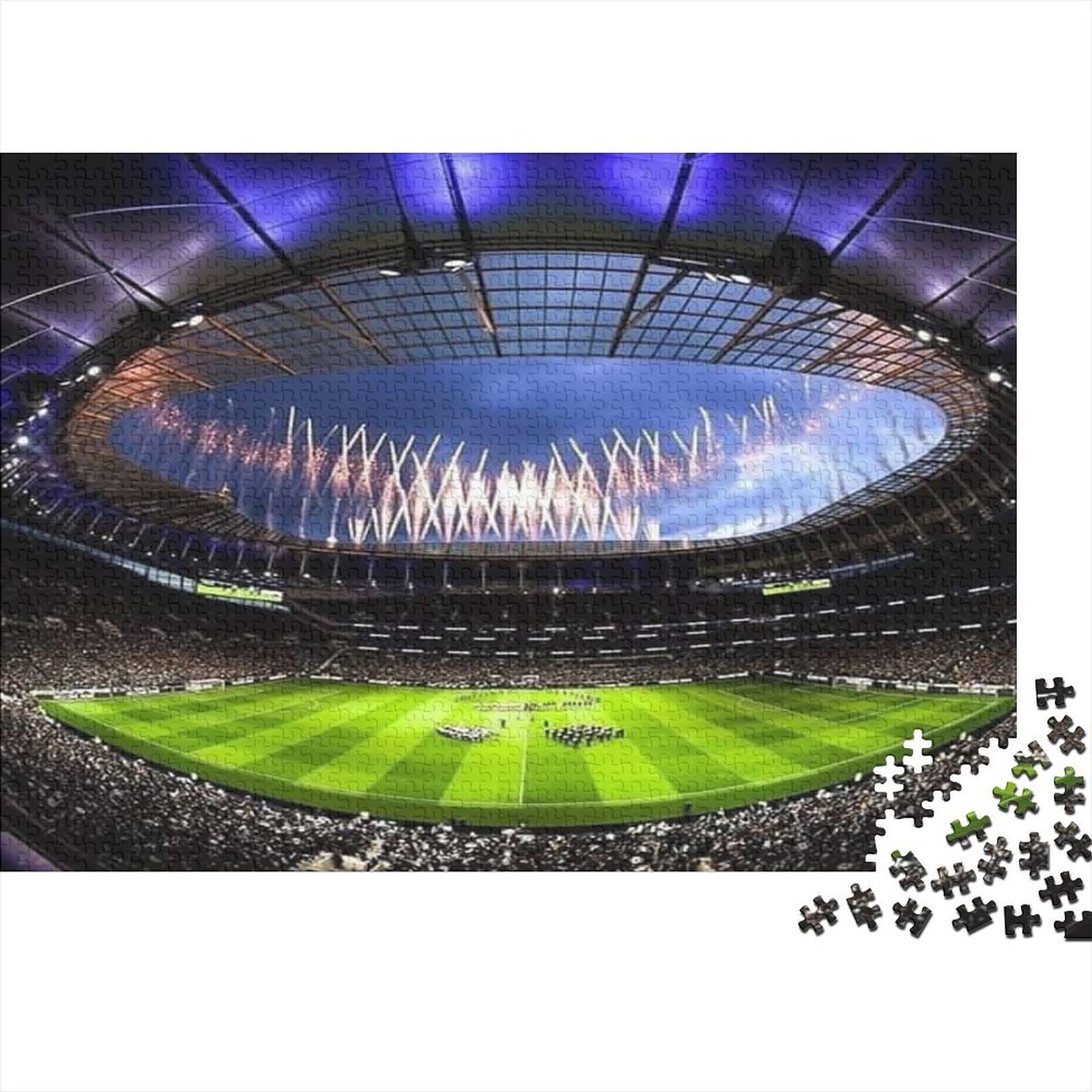 Stadium Fireworks Show Circular Stadium Fireworks Display 1000Pc Jigsaw Puzzle for Wall Decoration And Gifts Great Gift Idea 38x26cm/1000pcs