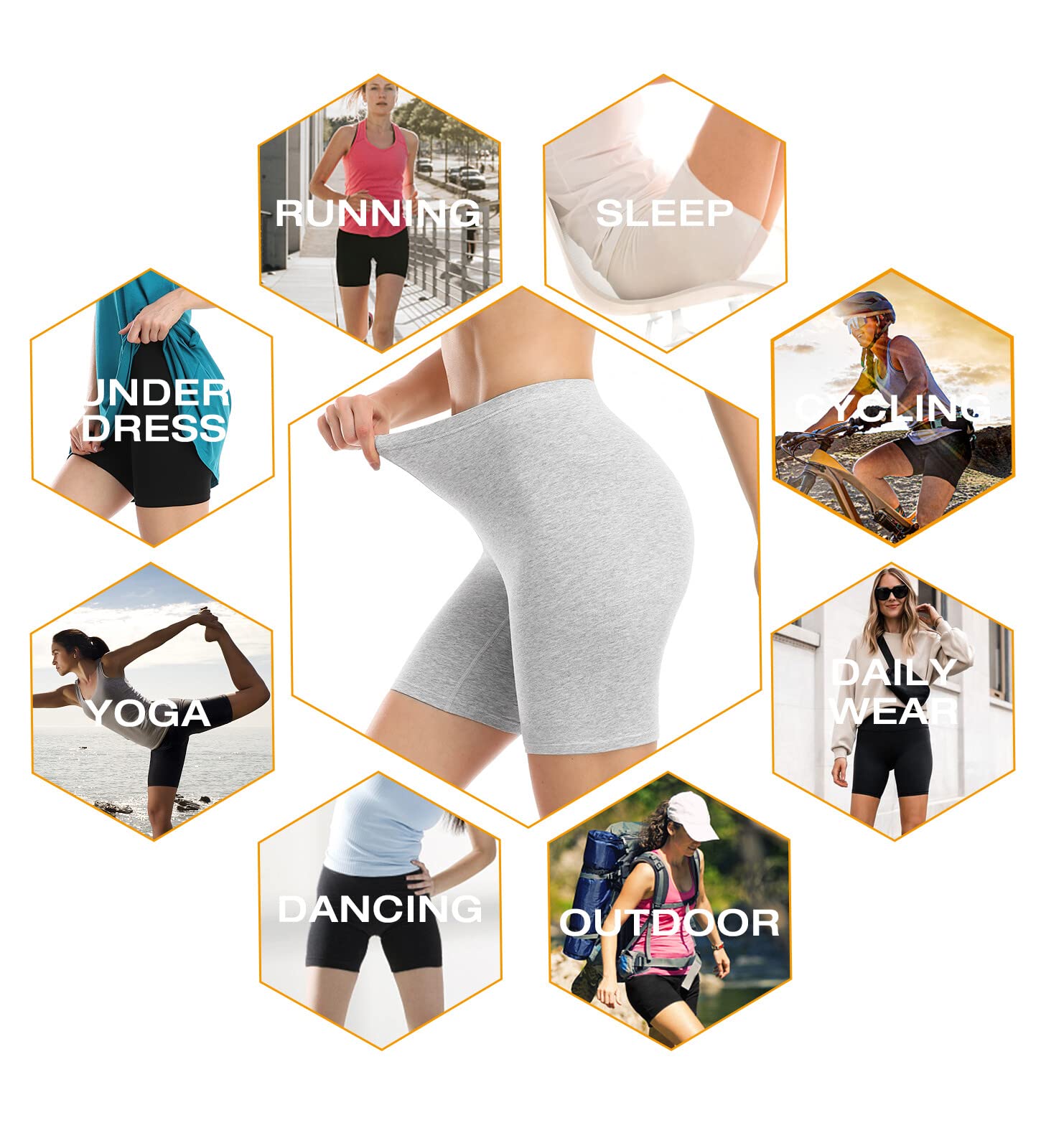 Wealurre Anti Chafing Shorts Women Cycling Shorts Chub Rub Shorts Ladies Long Briefs Underwear Cotton Boy Short Boxers for Under Dresses