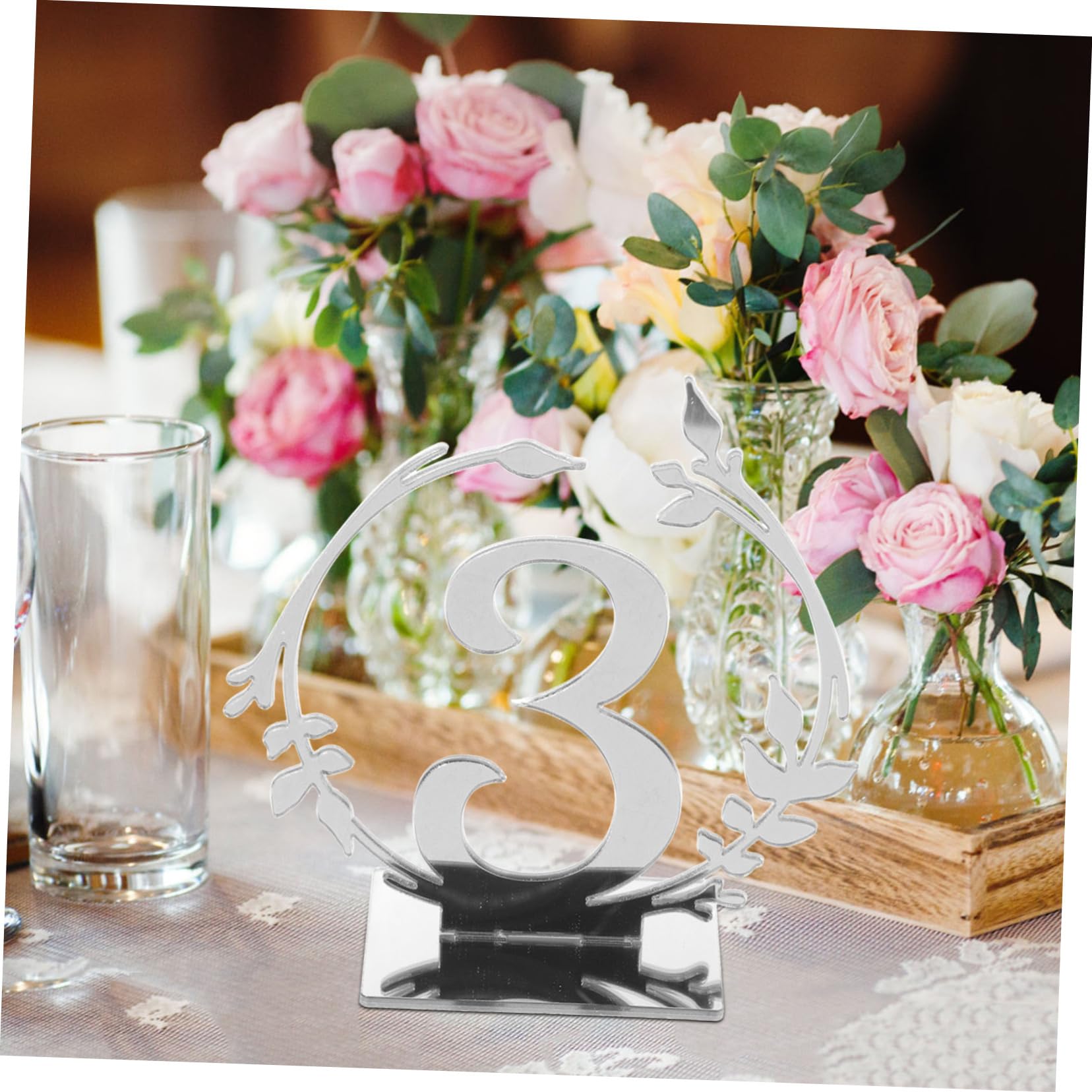Abaodam 20stücke Tischschilder Aus Acryl Für Hochzeiten Reservierte Tische Tischnummern Für Restaurantbankette