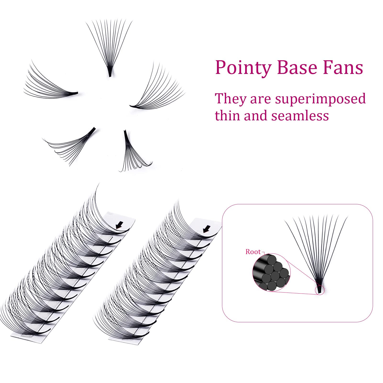 Volumen Ruso 10D 0.07mm C Curl 15mm Prefabricados Extensiones de Pestañas Volume Lashes Extension Ruso Pestañas — view 271