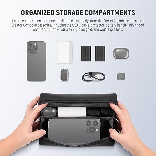 Miniatura 3 de NEEWER Bolsa de transporte para Osmo Pocket 3, protector a prueba de polvo, a prueba de salpicaduras, absorción de golpes, resistente a