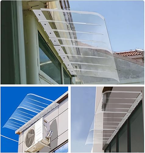 Miniatura 8 de Toldo de patio para puerta delantera al aire libre, toldo de patio, toldo de ventana, cubierta de policarbonato transparente, refugio de protección