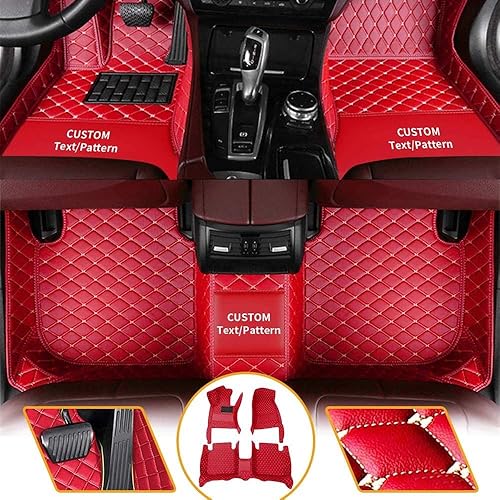 Miniatura 14 de Alfombrillas personalizadas para el 99 % de los sedán, SUV, deportivos, forros de cuero, para todo tipo de clima, tapetes de automóvil (negro) Negro