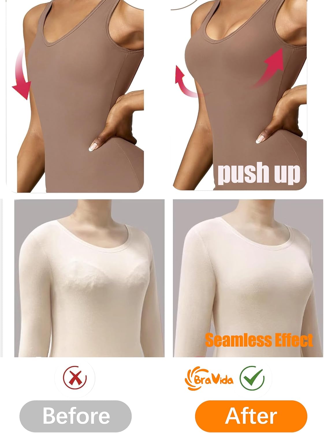 Jelly Bras for Women - Wireless Push Up Bra No Underwire, Plus Size Bralette for Older Women-Sports Minimizer Comfort Support - Image 7