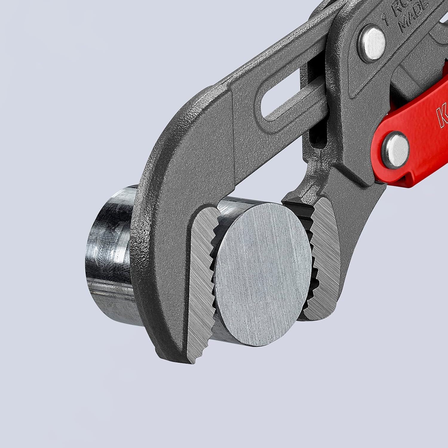 Knipex Clé serre-tubes en S avec réglage rapide à revêtement poudre gris gainées en plastique 330 mm, 83 61 010