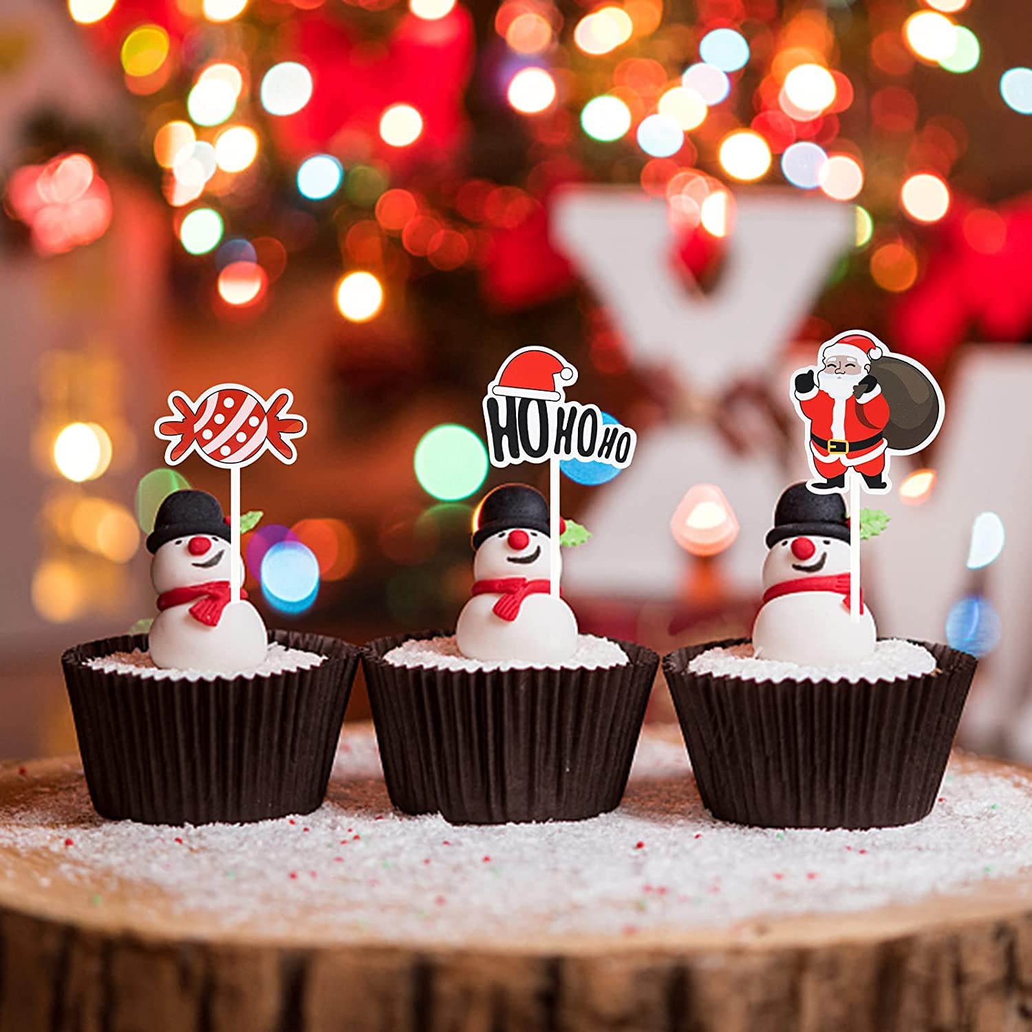 Décoration pour cupcakes de Noël, décoration de gâteau