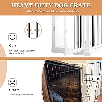Vista 4 de Jaula para Perros Estilo Mueble con Cojín, Perrera para Perros Mediana, Jaulas para Mascotas, Jaula para Perros para Perros Pequeños y Medianos