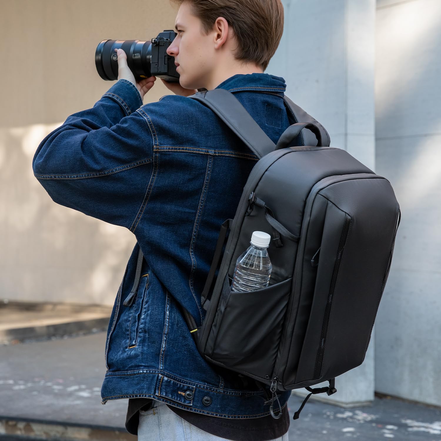 RaLeno Mochila para cámara, Funda rígida Impermeable para cámara con Compartimento Frontal expandible para cámara réflex réflex Digital sin Espejo, Compatible con dji Mavic Drone/16 portátil/trípode