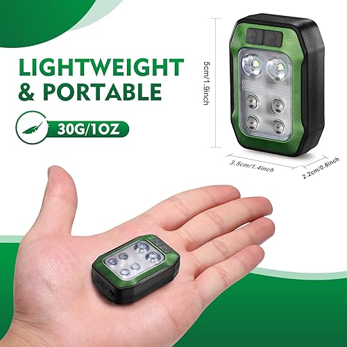 Miniatura 5 de Easymaxx Luz de correr con clip, luces de correr recargables para corredores, luz LED con clip de alta visibilidad para caminar nocturno, correr y