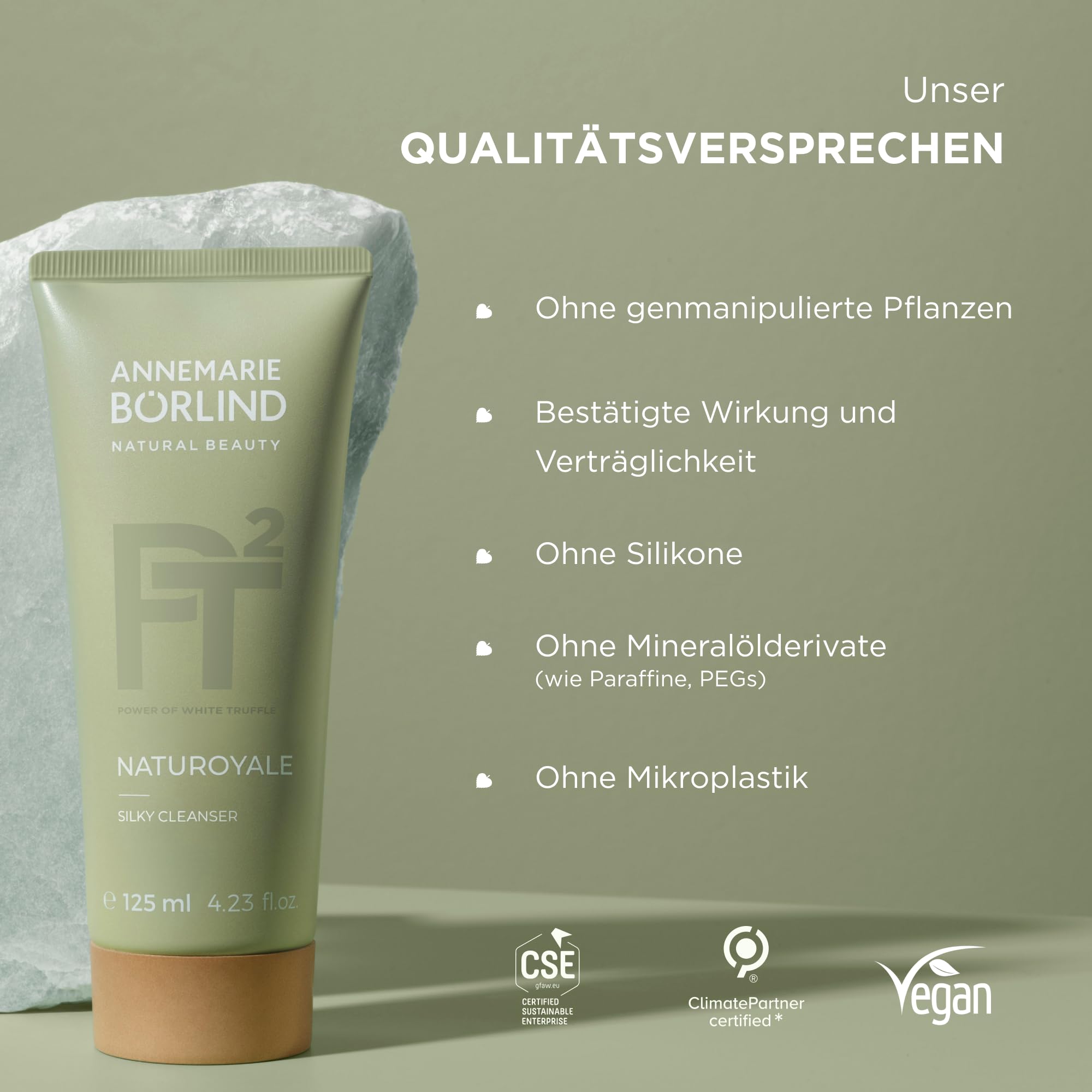 ANNEMARIE BÖRLIND NATUROYALE SYSTEM BIOLIFTING SILKY CLEANSER (125 ml) – Crème nettoyante douce avec complexe Biolifting Complex, élimine le maquillage et la saleté, avec beurre de karité et truffe