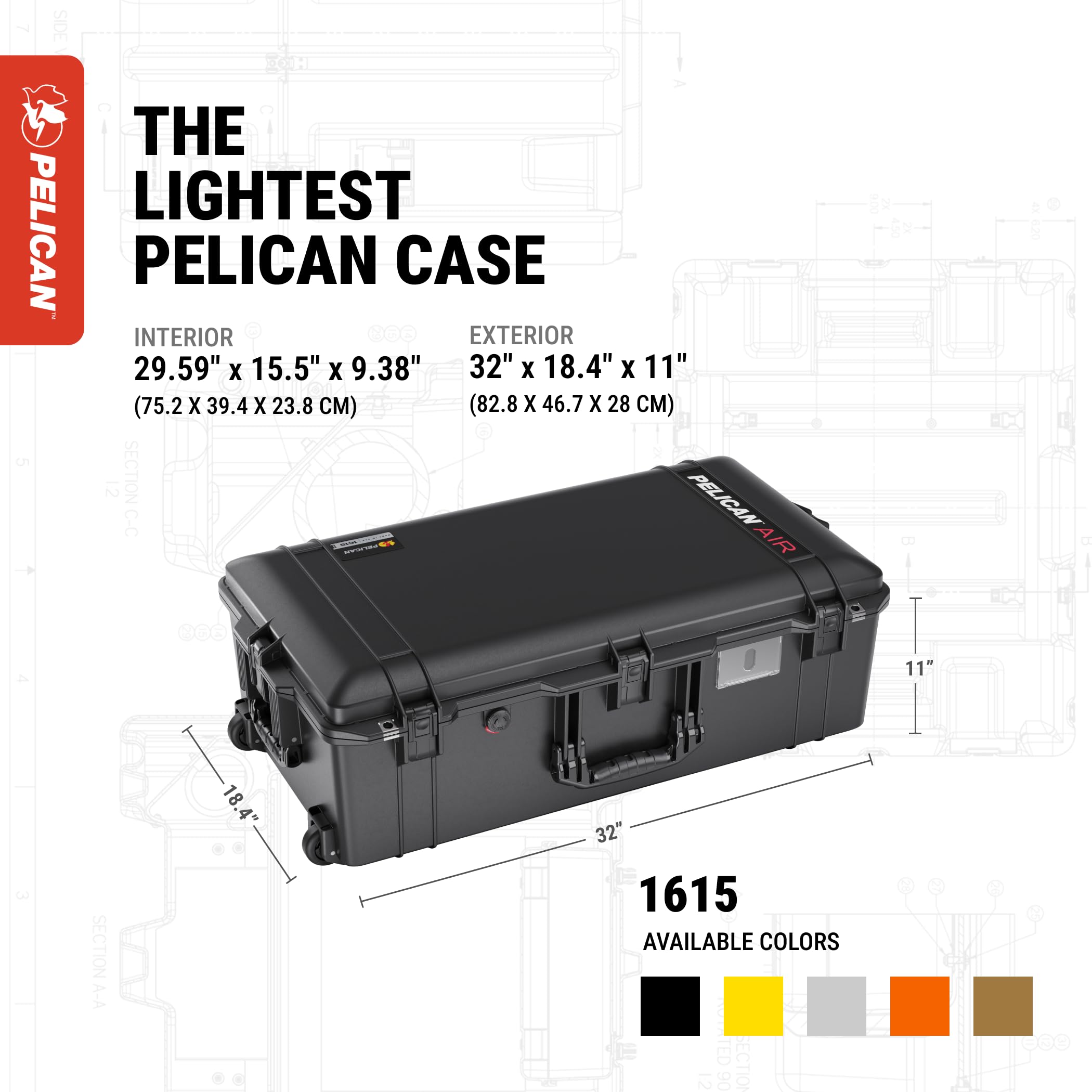 Amazon.com : Pelican Air 1615 Case With Trekpack Dividers - Black