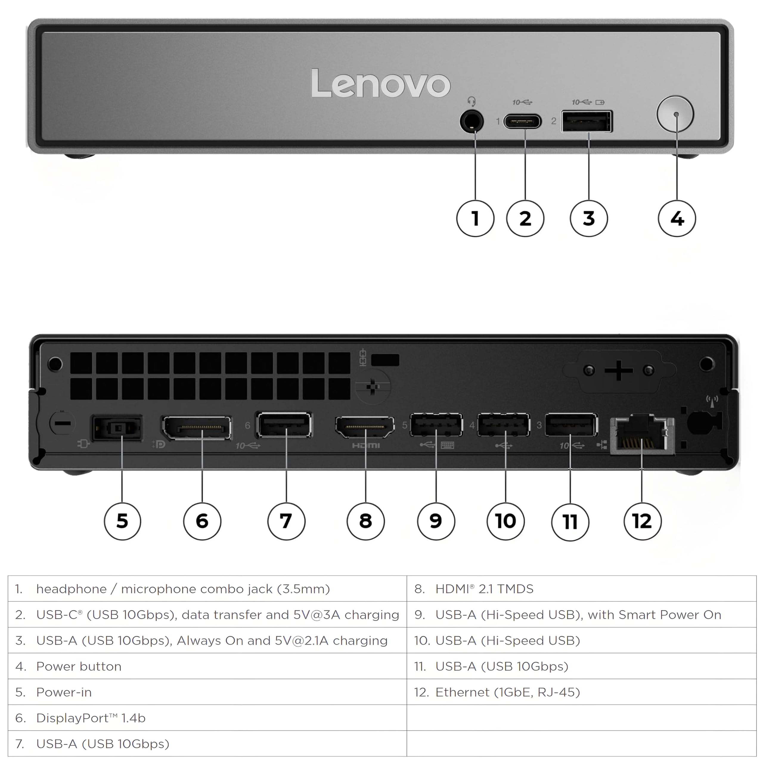 Lenovo ThinkCentre neo 50q Gen 5 - Mini Desktop -6