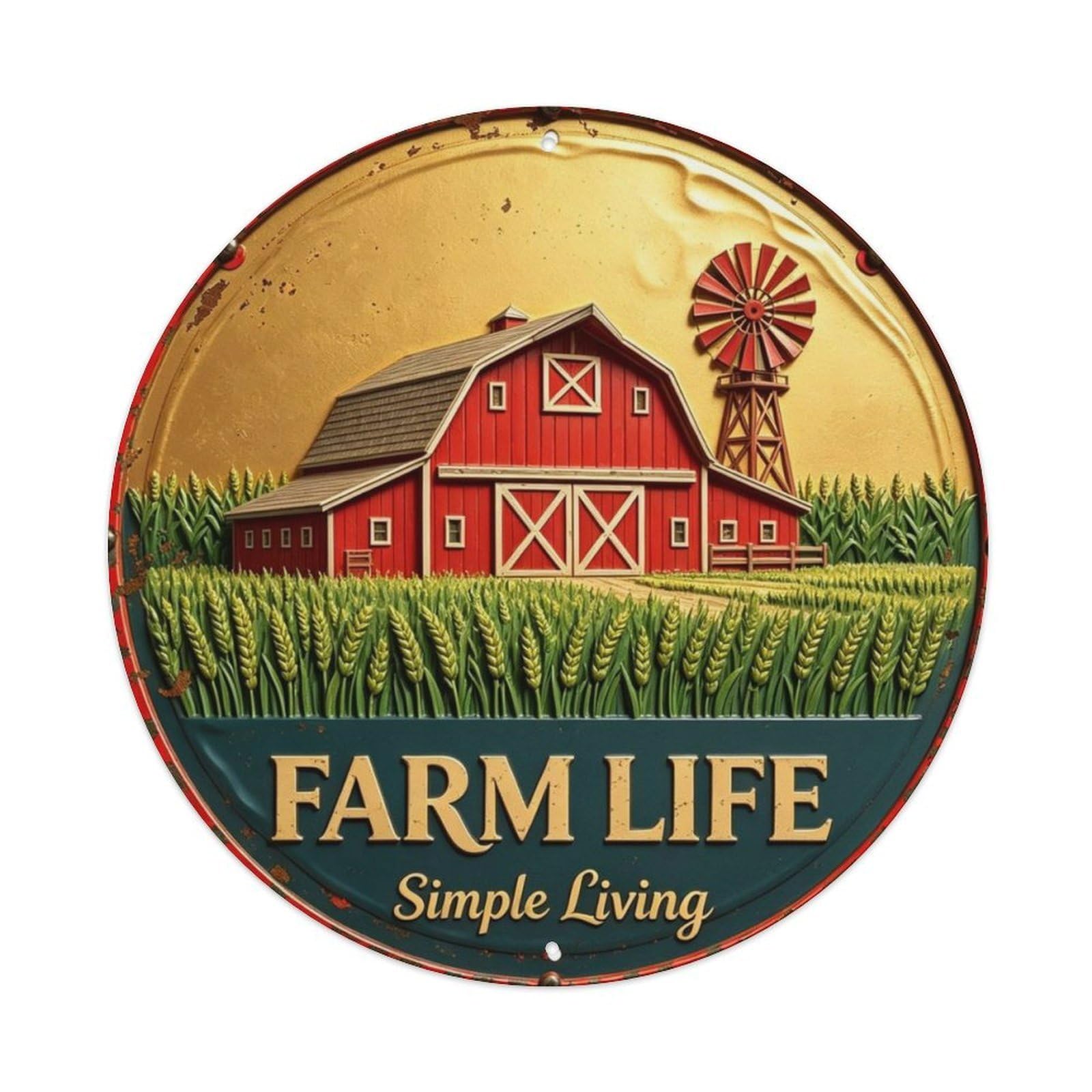Simple Living Metal Tin Sign Plaque