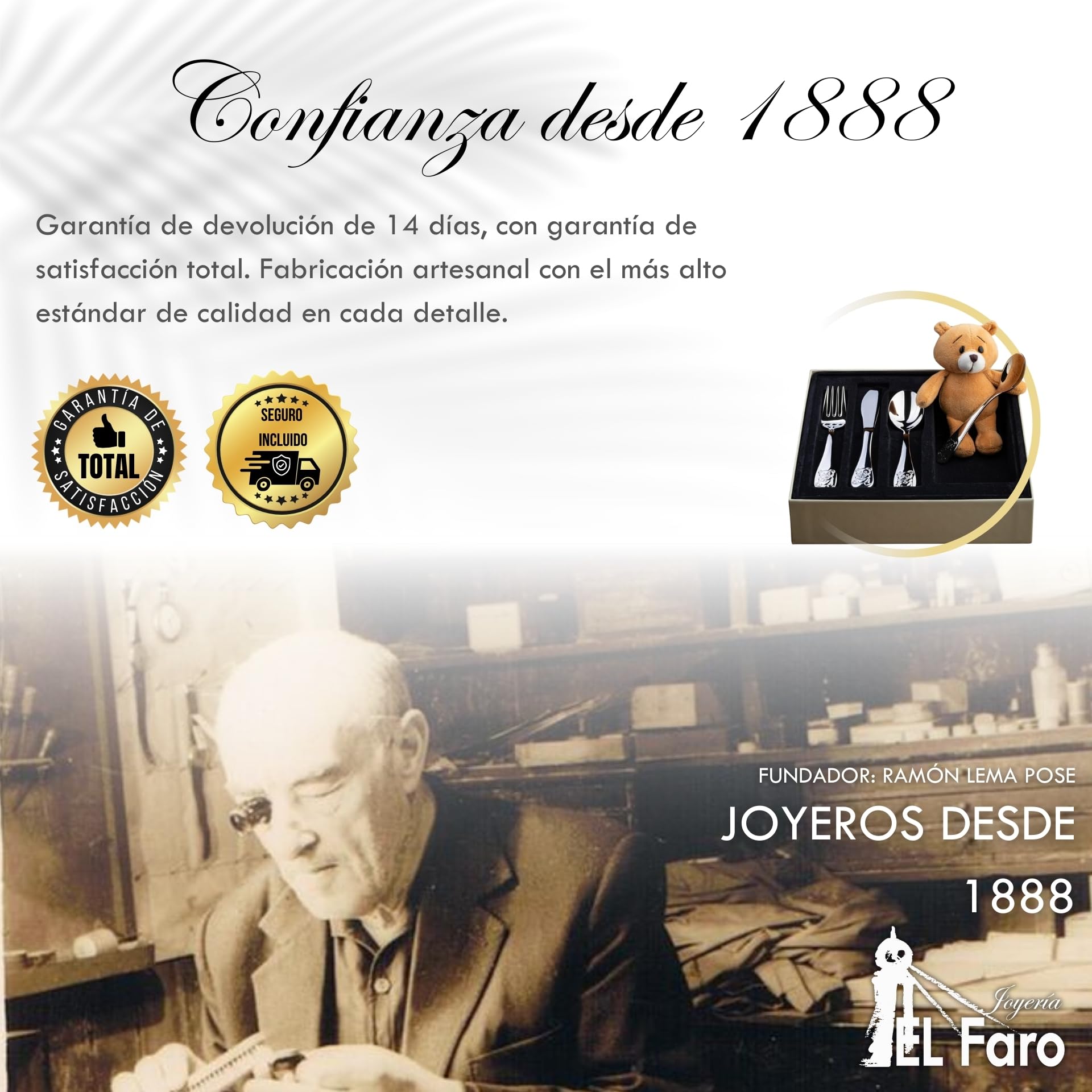 JOYERÍA EL FARO | Cubiertos infantiles personalizados | Cubiertos personalizados infantiles con nombre | Grabado personalizado | Presentación en estuche premium (Modelo 2)