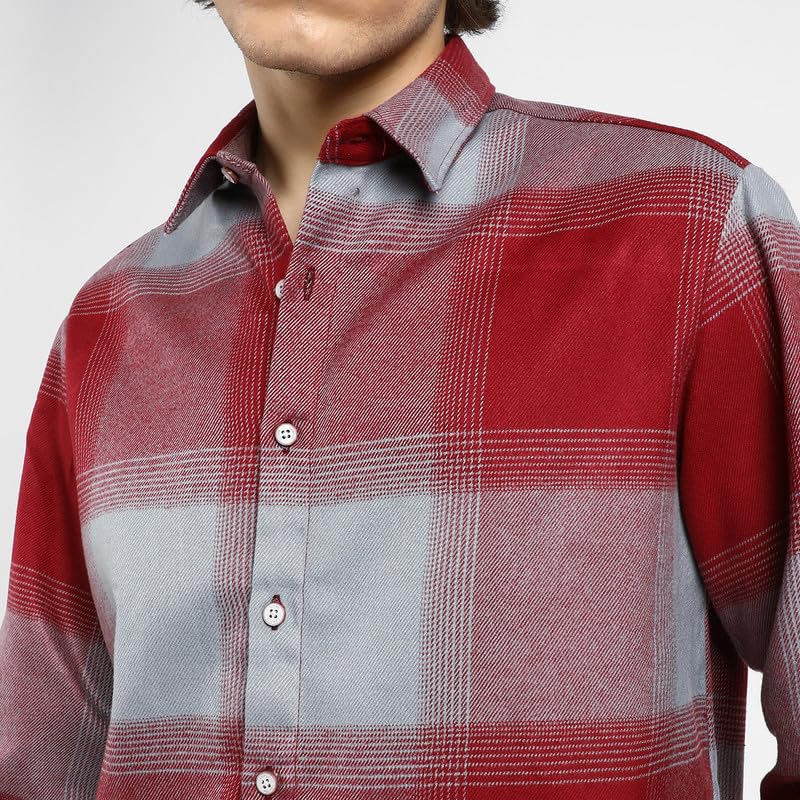 Image of CAHOOT Men's Shacket for Casual Wear | Spread Collar | Long Sleeve | Button Closure | Overshirt /Shacket Crafted with Comfort Fit for Everyday Wear