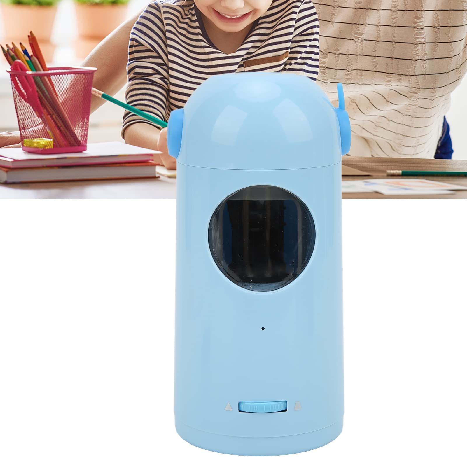 Elektrischer Bleistiftschärfer, Vollautomatisch, 7-11,5 Mm Einstellbare Dicke, Wiederaufladbare 2000-mAh-Lithiumbatterie, Kompatibel für Klassenzimmer, Zuhause, Bürogebrauch (BLUE)
