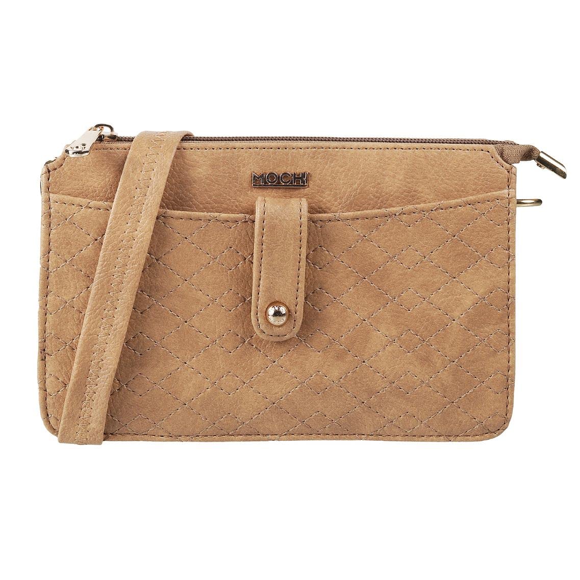 Mochi Womens Synthetic Beige Zip Top Sling (One Size) (B0B34J8V6J) Amazon Price History, Amazon Price Tracker