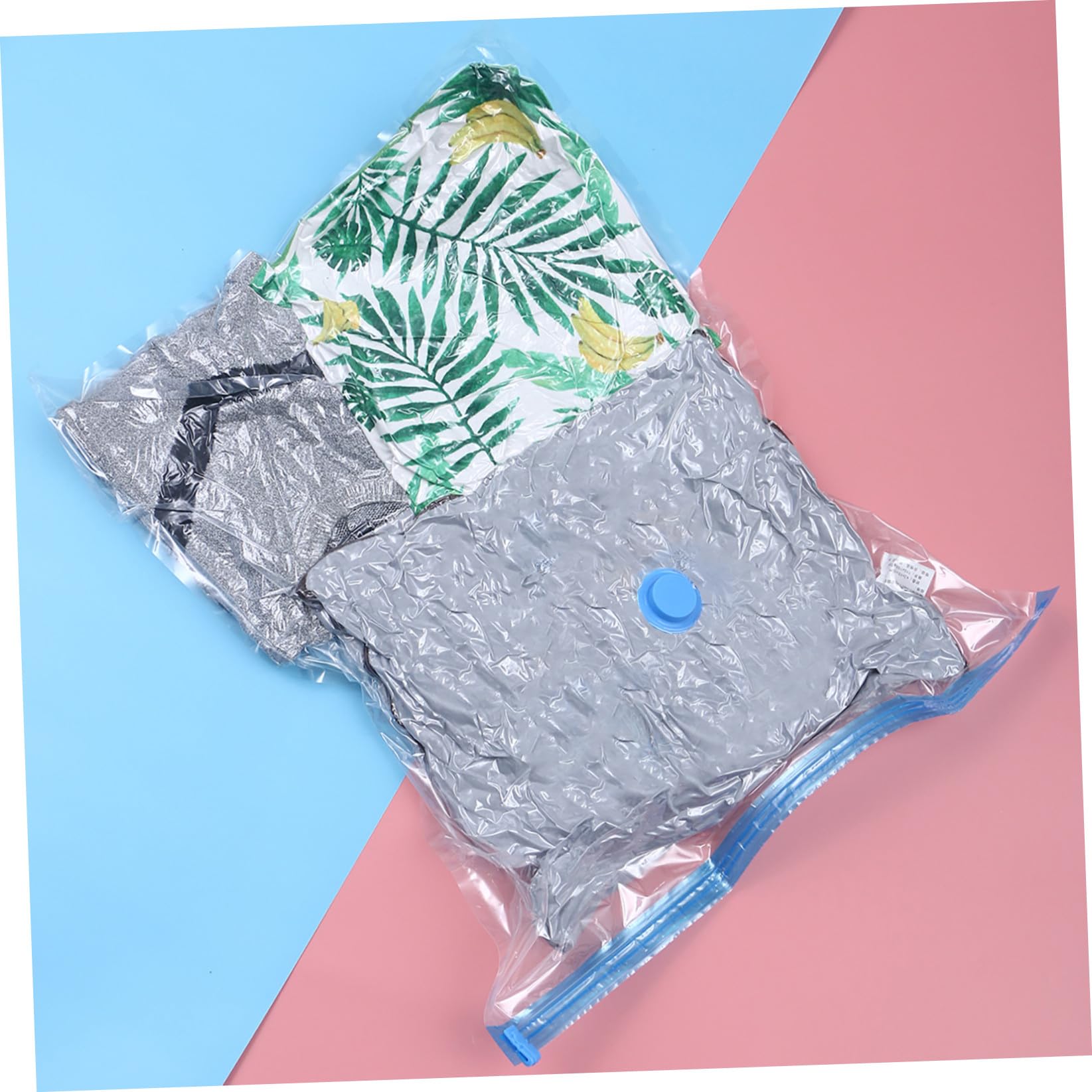 KOMBIUDA Bolsas de Vacío para Ropa 10 Piezas 60x80 Cm con Bomba Manual, Bolsas de Almacenamiento Selladas de Pa y Pe, Ahorro de Espacio Hogar y Equipaje Color Aleatorio