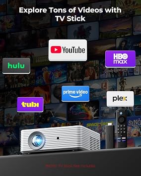 Mini Projector for iPhone, ELEPHAS Portable Projector for Bedroom