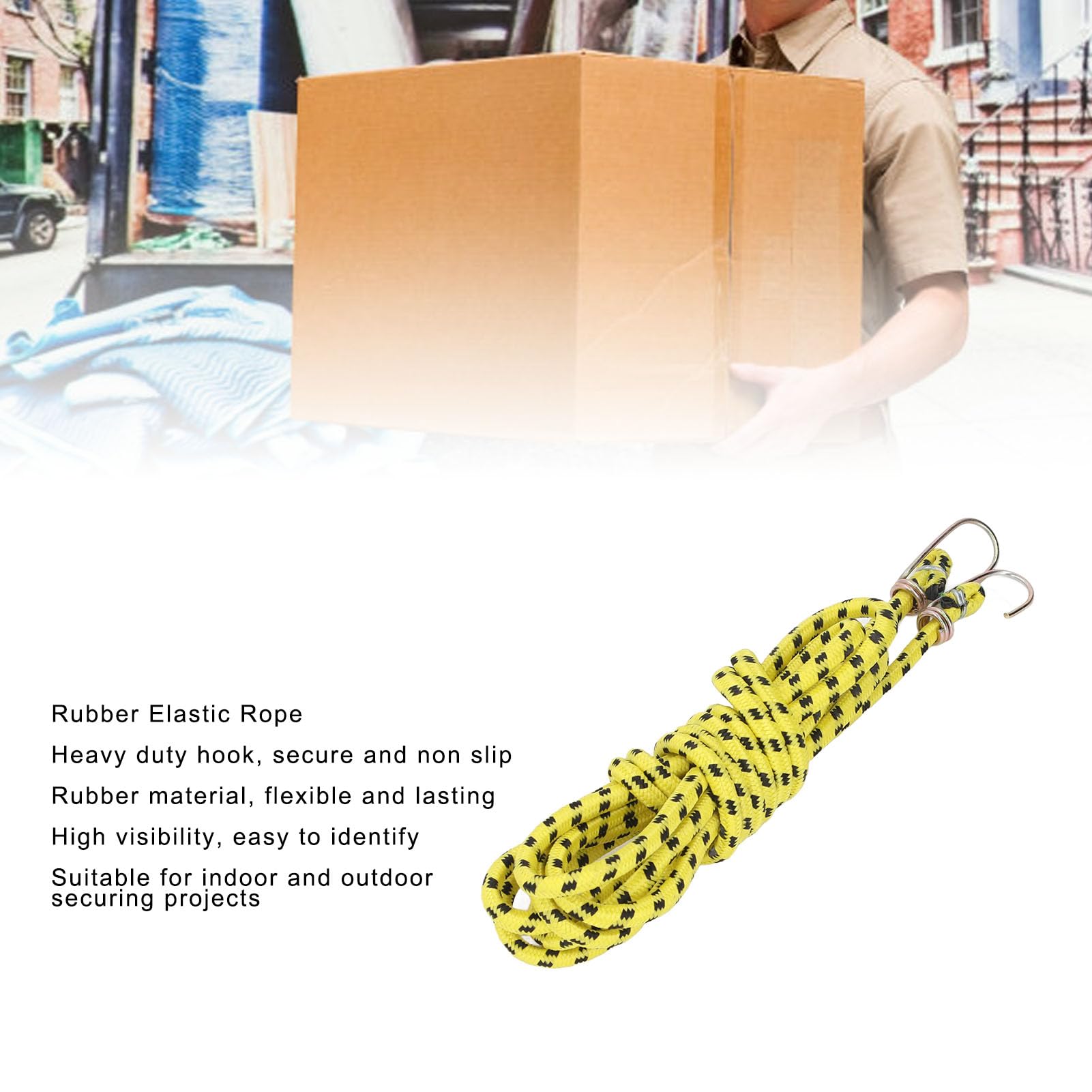 10 Pezzi Corda Elastica in Gomma con Gancio, Heavy Duty Stretch Rope per Fissare Carichi, Corda Elastica Resistente ai Raggi UV con Ganci Rivestiti per Uso Interno ed Esterno, Colo (Coppa del Mondo)