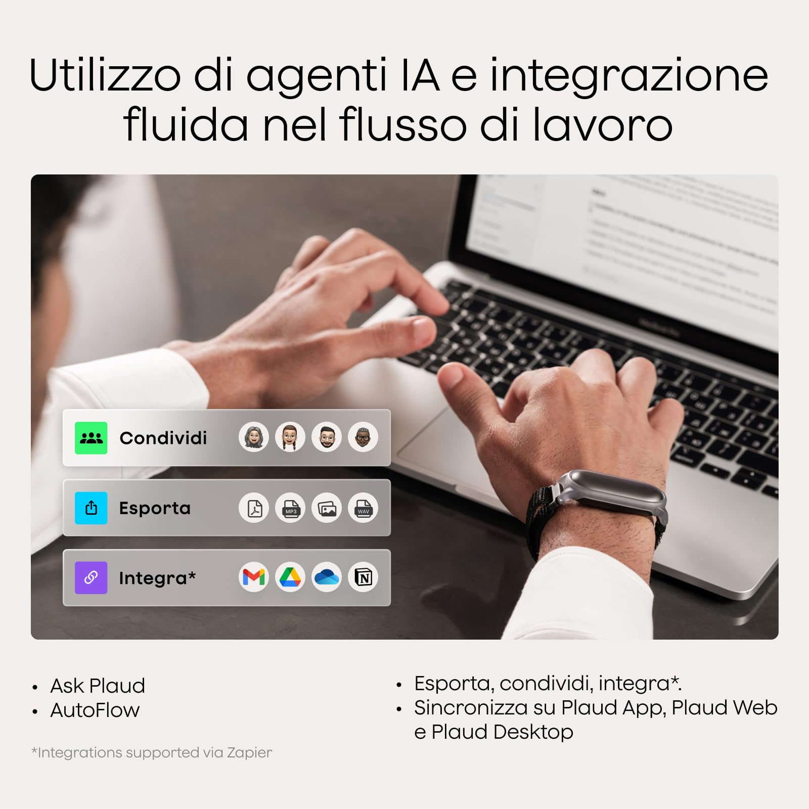 Plaud NotePin Registratore Vocale AI Professionale Audio Digitale Trascrivi Riassumi Tecnologia AI,Team Plan, Appunti Trascrizione Riepilogo per Riunioni Lezioni Colloqui, Grigio