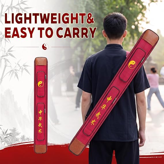 Tai Chi Sword Bag Double Layer with Adjustable Shoulder Strap