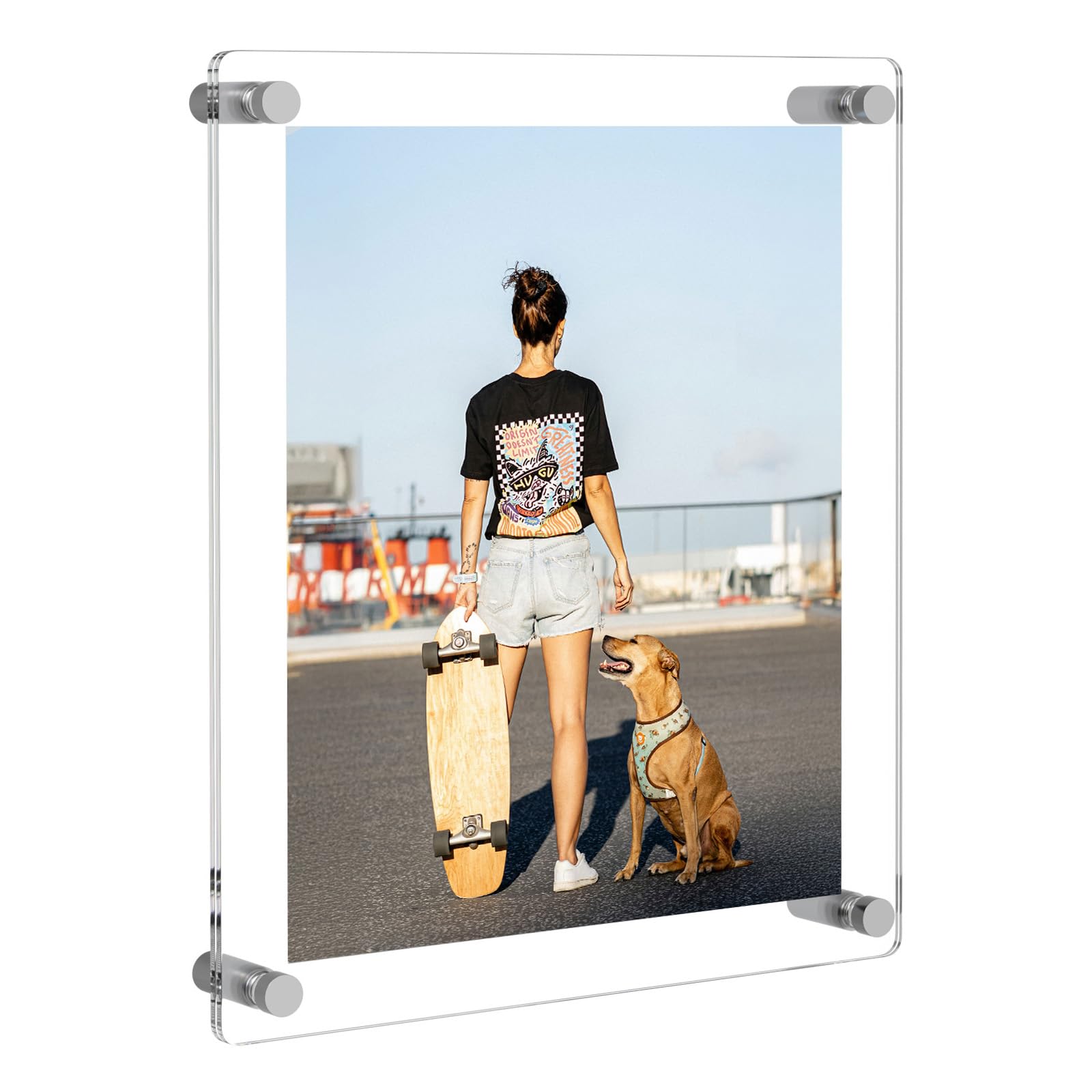 NIUBEE - Cornice da parete in acrilico trasparente per foto 8×10″