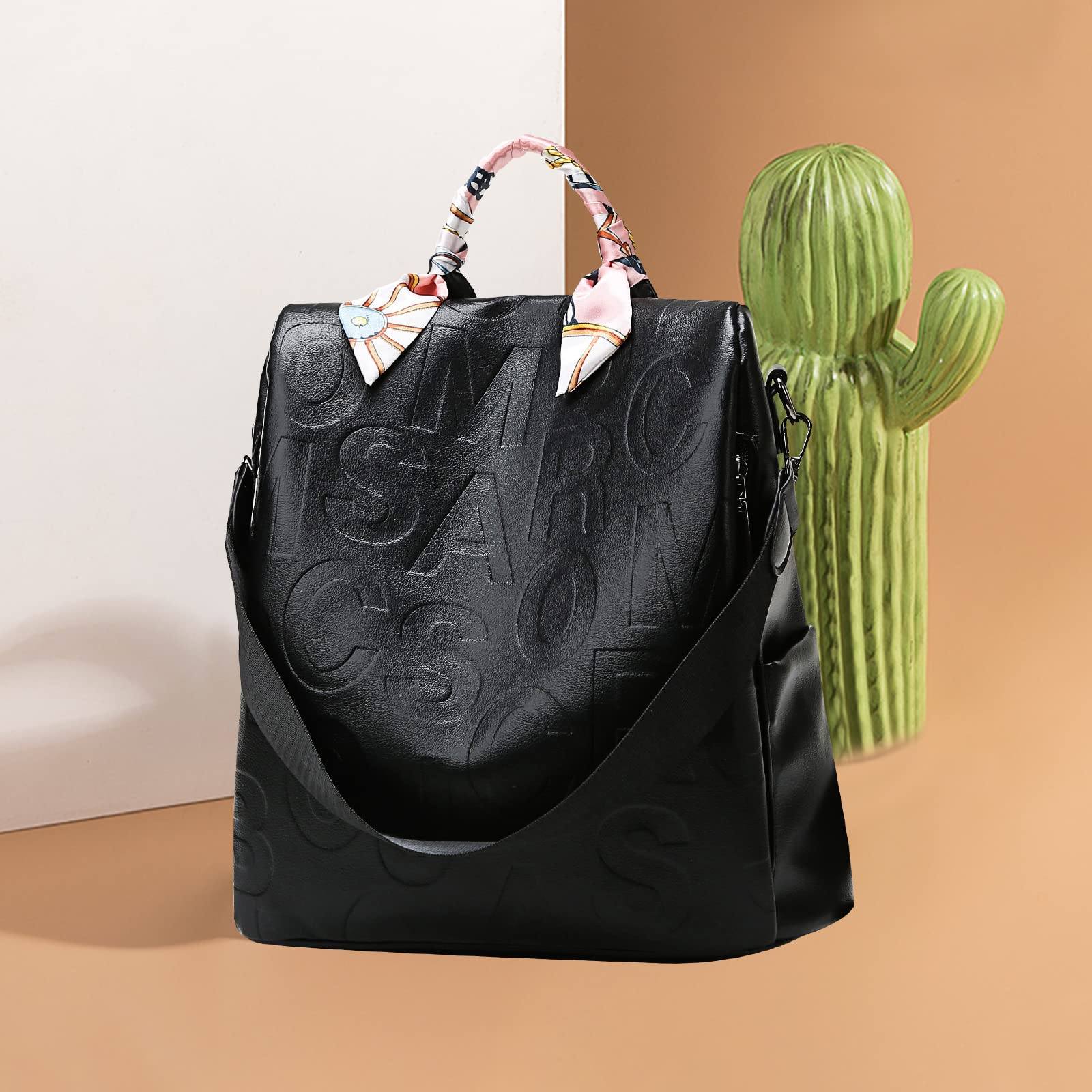 ADITAM ADITM Zaini Moda Donna Zainetto Causale in Pelle Zainetto da Donna Borse a Tracolla Stampate di Design Zaino Antifurto per Lavoro Scuola Viaggi Double The Comfort