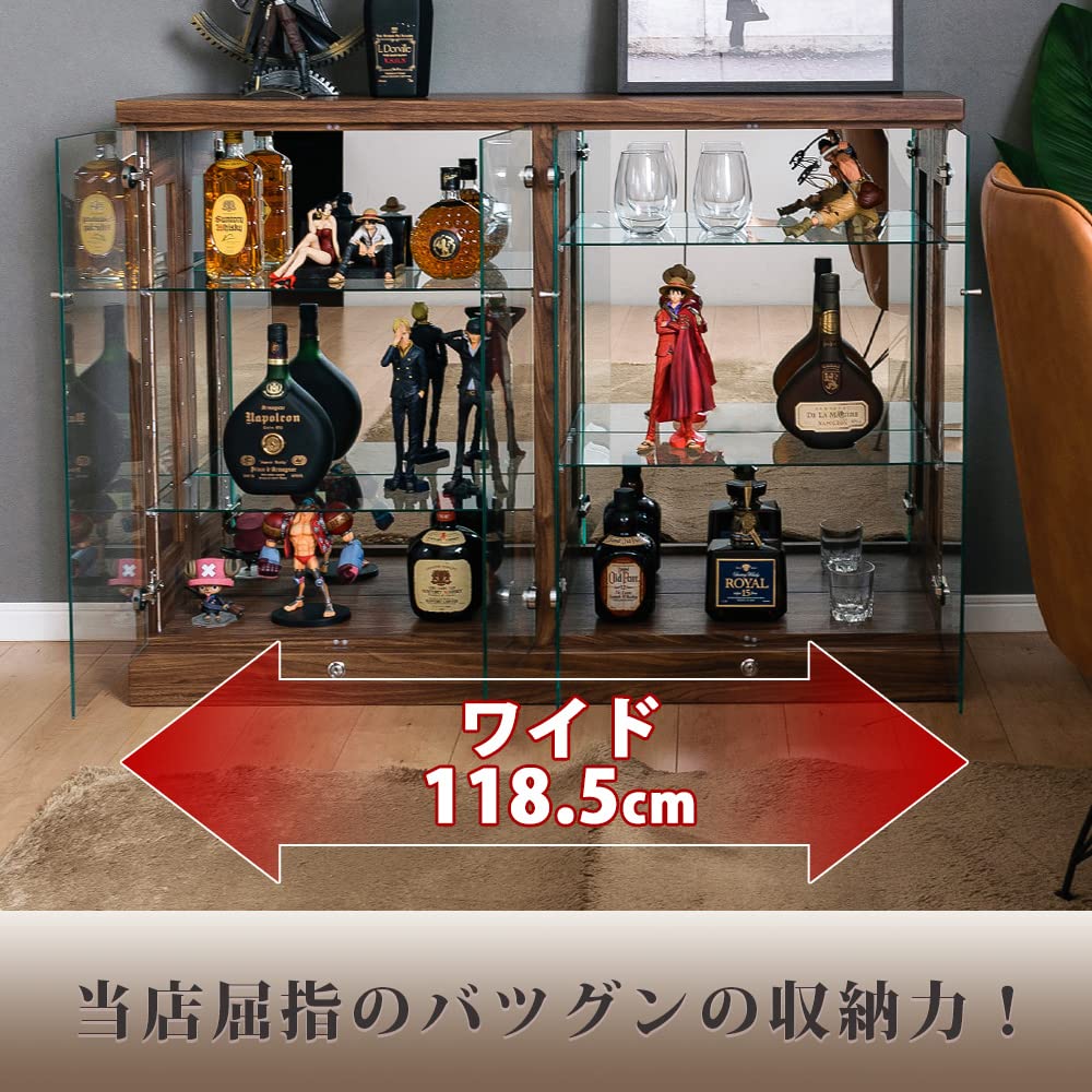 ガラスショーケース 照明付き 鍵あり アクセサリー 時計 ジュエリー