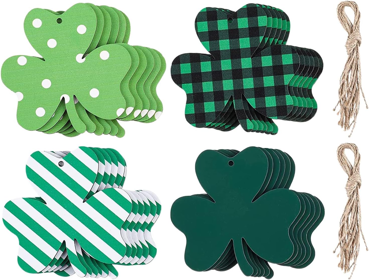 Amazon.com: 24 Pcs St Patricks Day Decorations Shamrocks Wooden ...