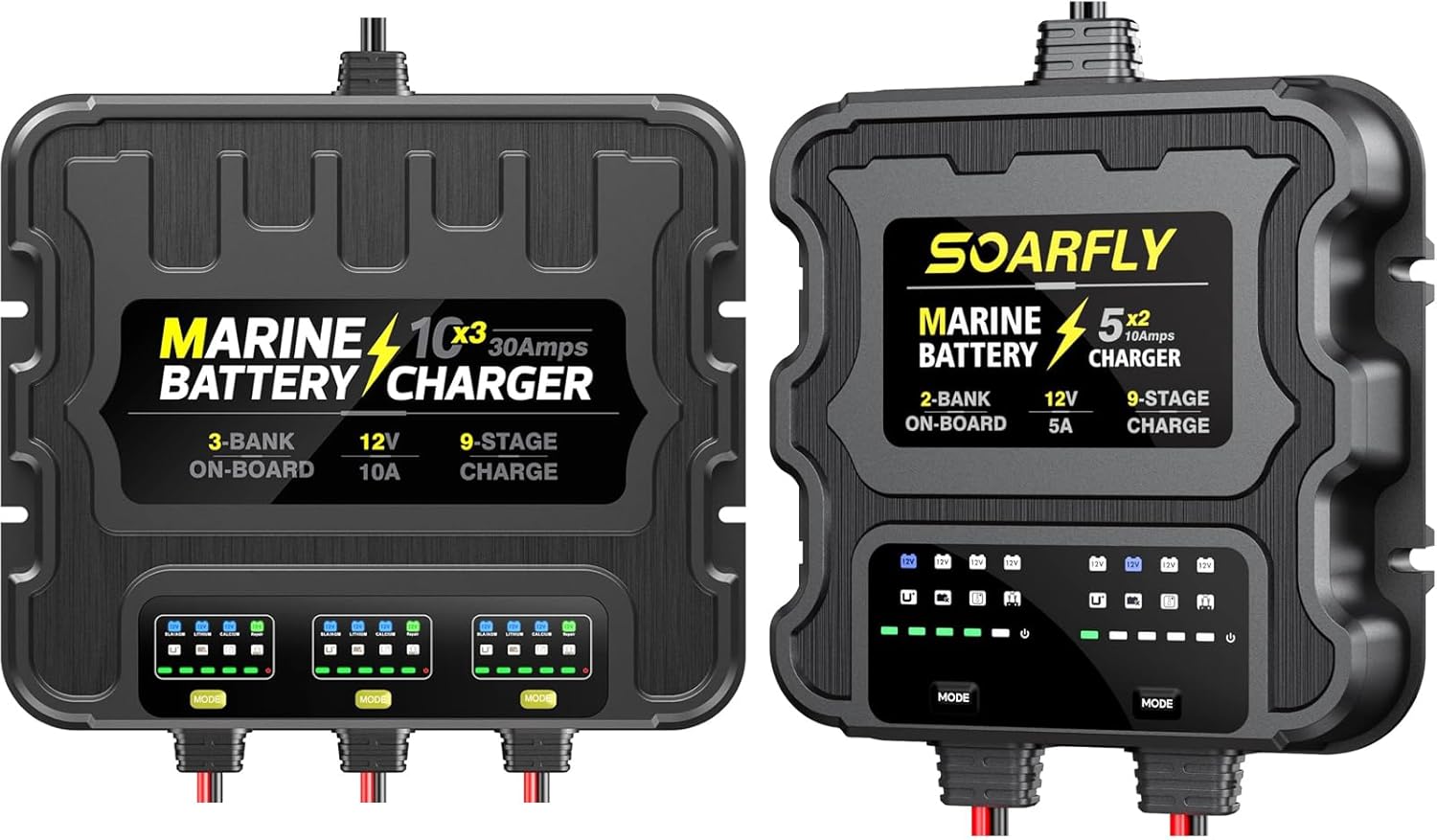 3 Bank Marine Battery Charger and 2 Bank Marine Battery Charger