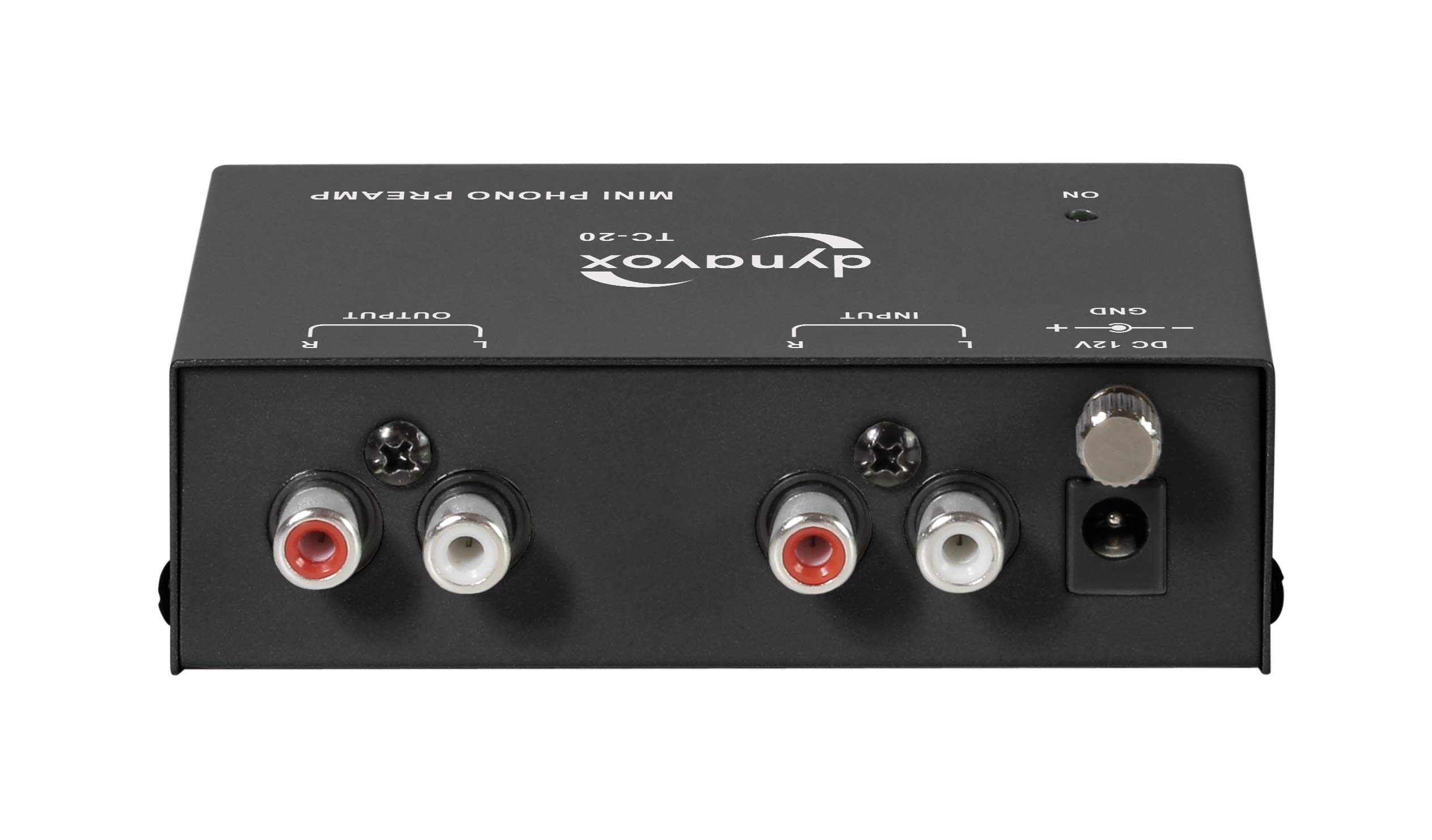 Dynavox TC-20 preamplificatore phono MM, custodia metallica, nero