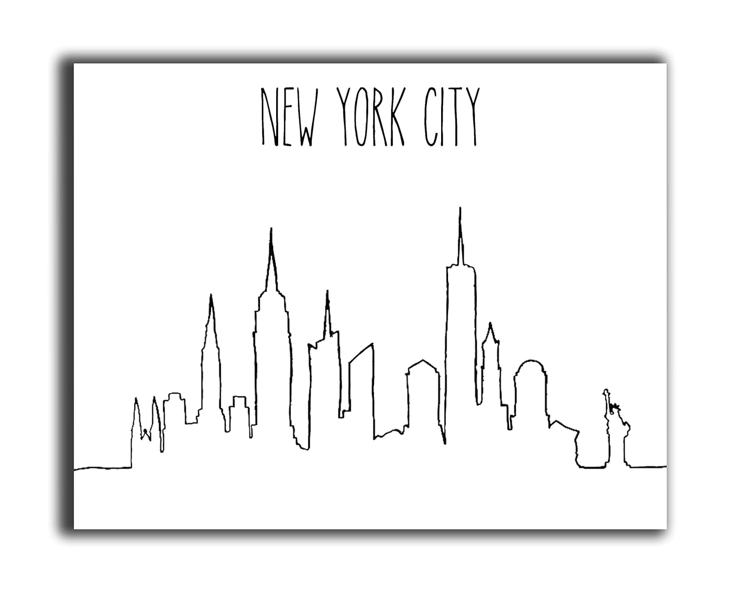 New York City Wall Decor 14x11" UNFRAMED Print Modern