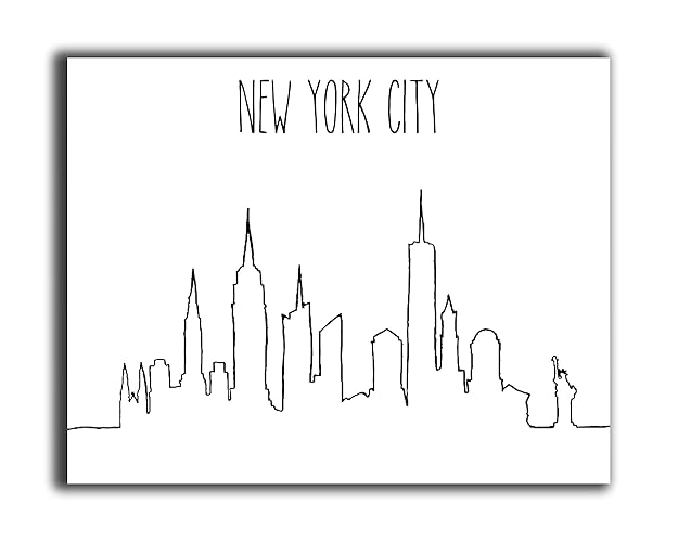 New York City Wall Decor 14x11" UNFRAMED Print Modern