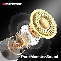Vista 2 de Monster N-Lite 208 - Auriculares inalámbricos, auriculares Bluetooth, control táctil, auriculares Bluetooth con tiempo de reproducción de 30 horas