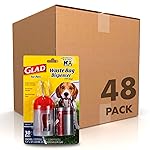 Glad for Pets Extra Large Unscented Dog Waste Bags with Dispenser and Metal Clip - Plastic Disposable Heavy Duty Poop Bags for Dogs, Easy to Use for Dog Walking (Pack of 48, 1440 Count Total)