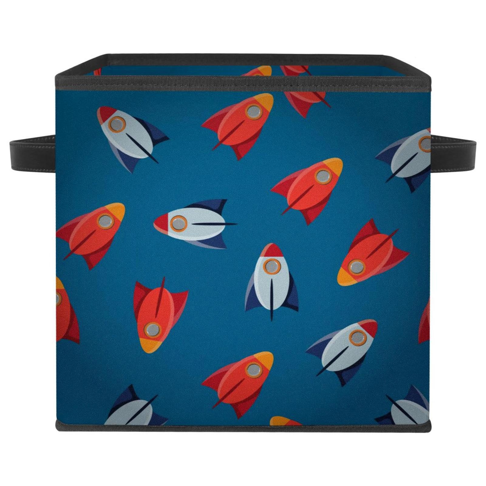 Organisateur en tissu fusée spatiale pour placard et jouets