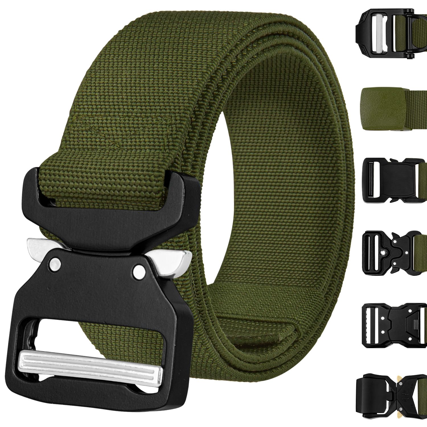TECEUM Tactical Belt – Heavy-Duty &amp; Quick Release – Military, Work, Rigger, Duty &amp; Utility Belt for Men
