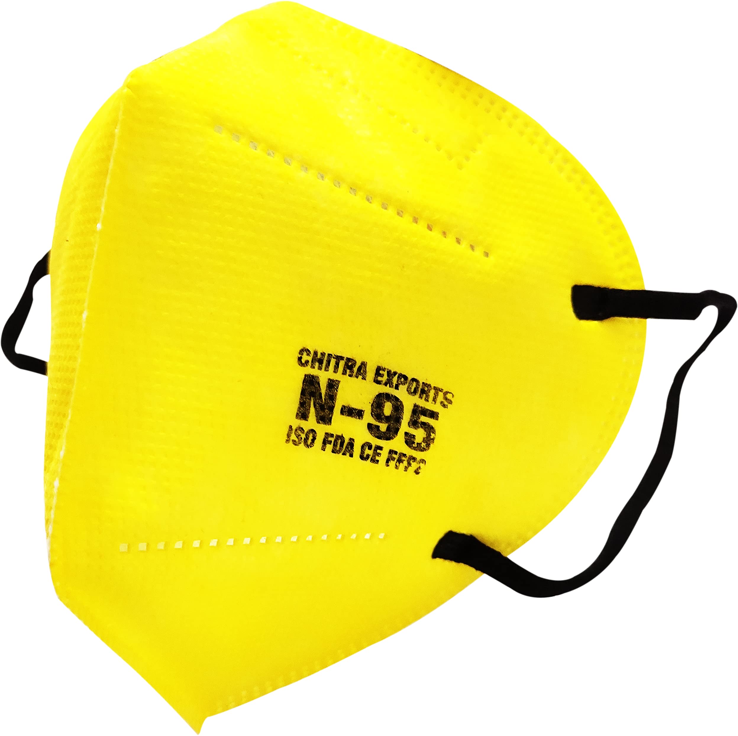 N95 YELLOW MASK WITH ADJUSTABLE NOSE PIN WITH FFP2 PROTECTION, REUSABLE, WASHABLE, WATER RESISTANT (YELLOW Free Size, Pack of 10) (B097ZK6W69) Amazon Price History, Amazon Price Tracker