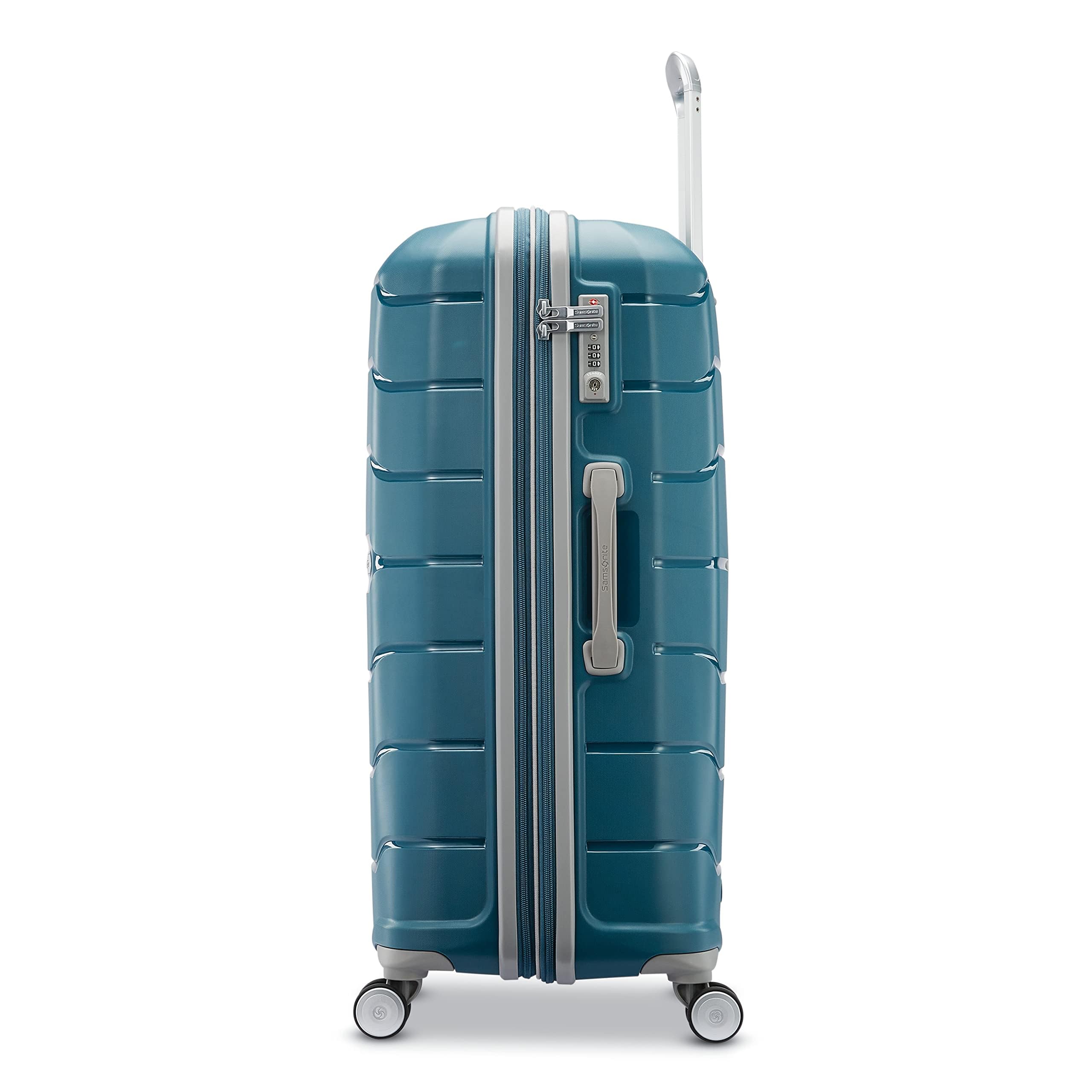 Samsonite Freeform Hardside Expandable with Double Spinner Wheels, Checked-Large 28-Inch, Dark Teal view 8