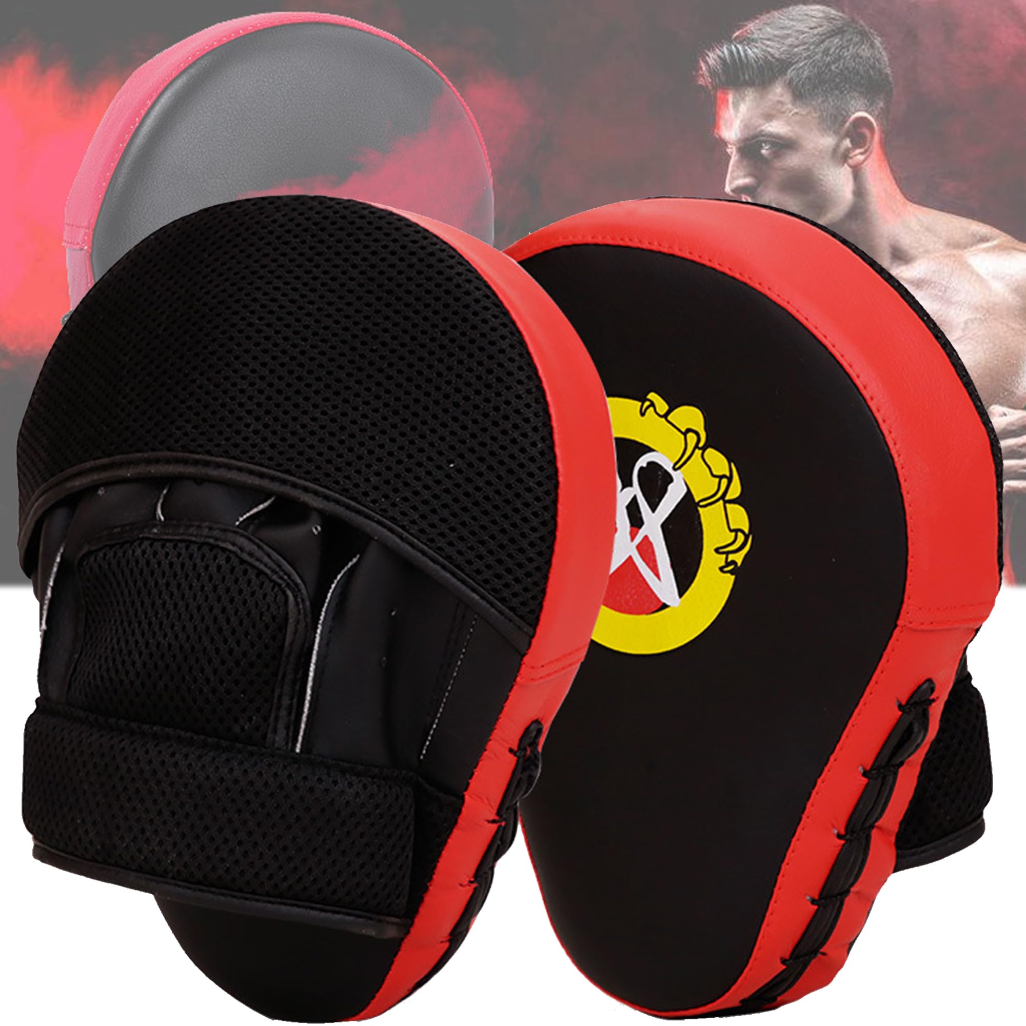 Pratzen Trainer Kickboxen Boxen, Pratzen Boxen Pad Bandagen Boxen, Handpratzen Kampfsport Boxen MMA Training, Boxing Pads für Muay Thai Kickboxen Bewegung Karate Taekwondo Martial