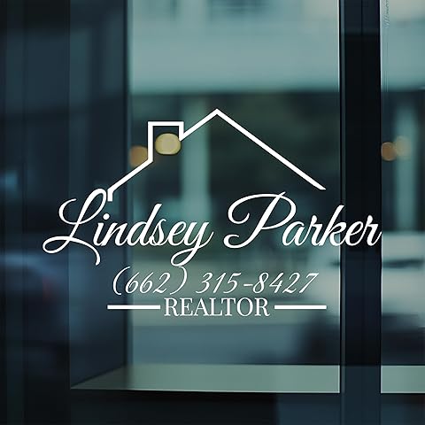 Custom Realtor Car Decal, Personalized Real Estate Agent Name and Phone Number Sticker, Realtor Logo Vinyl Sign for Vehicle