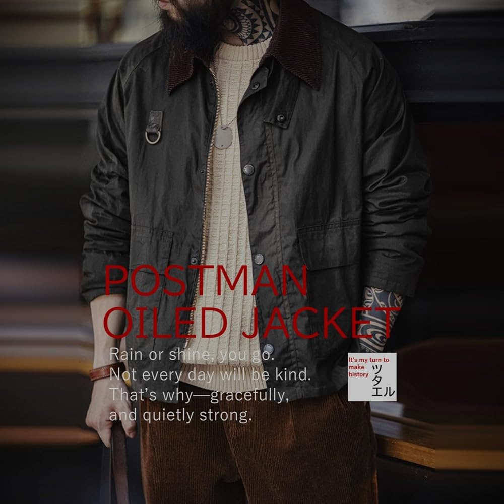 Amazon | 【ツタエル】ポストマン オイルドジャケット/ワックス