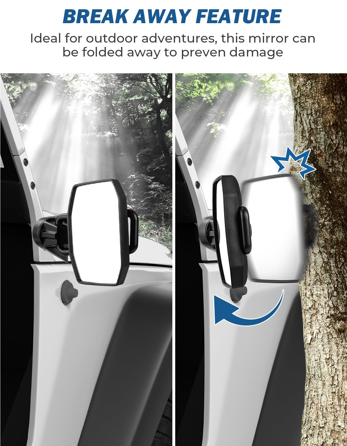 Amazon.com: JOYTUTUS Wrangler Mirrors Doors Off Compatible with