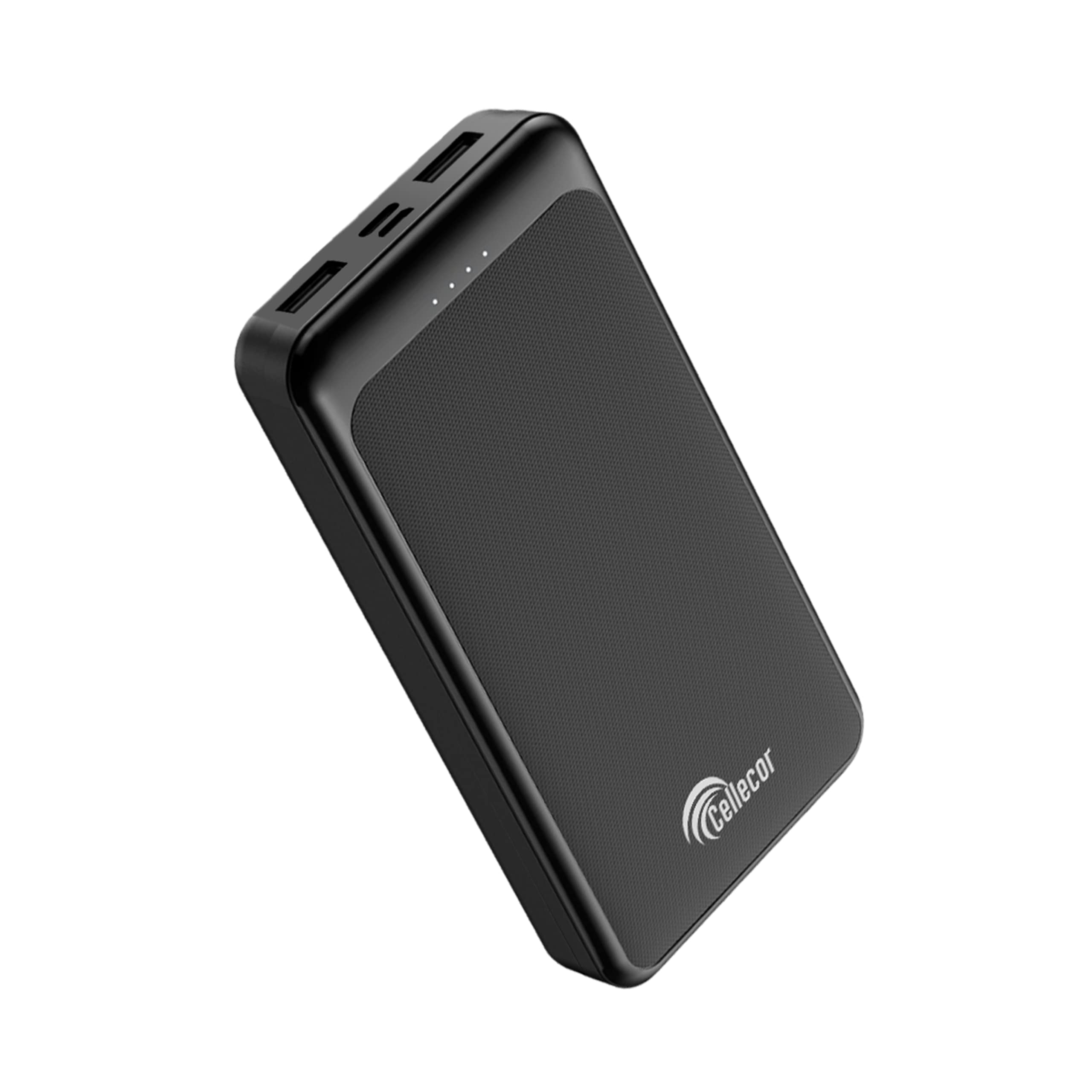 CELLECOR (CLPB-20) 20000mAH Lithium Polymer Power Bank | 18W Fast Charge | Dual USB Output | Dual Input-Type C & Micro USB | Power LEDs Indicator (Black)