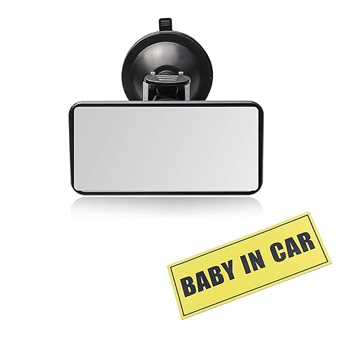 Espejo retrovisor para asiento trasero con adhesivo para bebé, ventosa interior del automóvil, espejo de parabrisas con ventosa fuerte, espejo