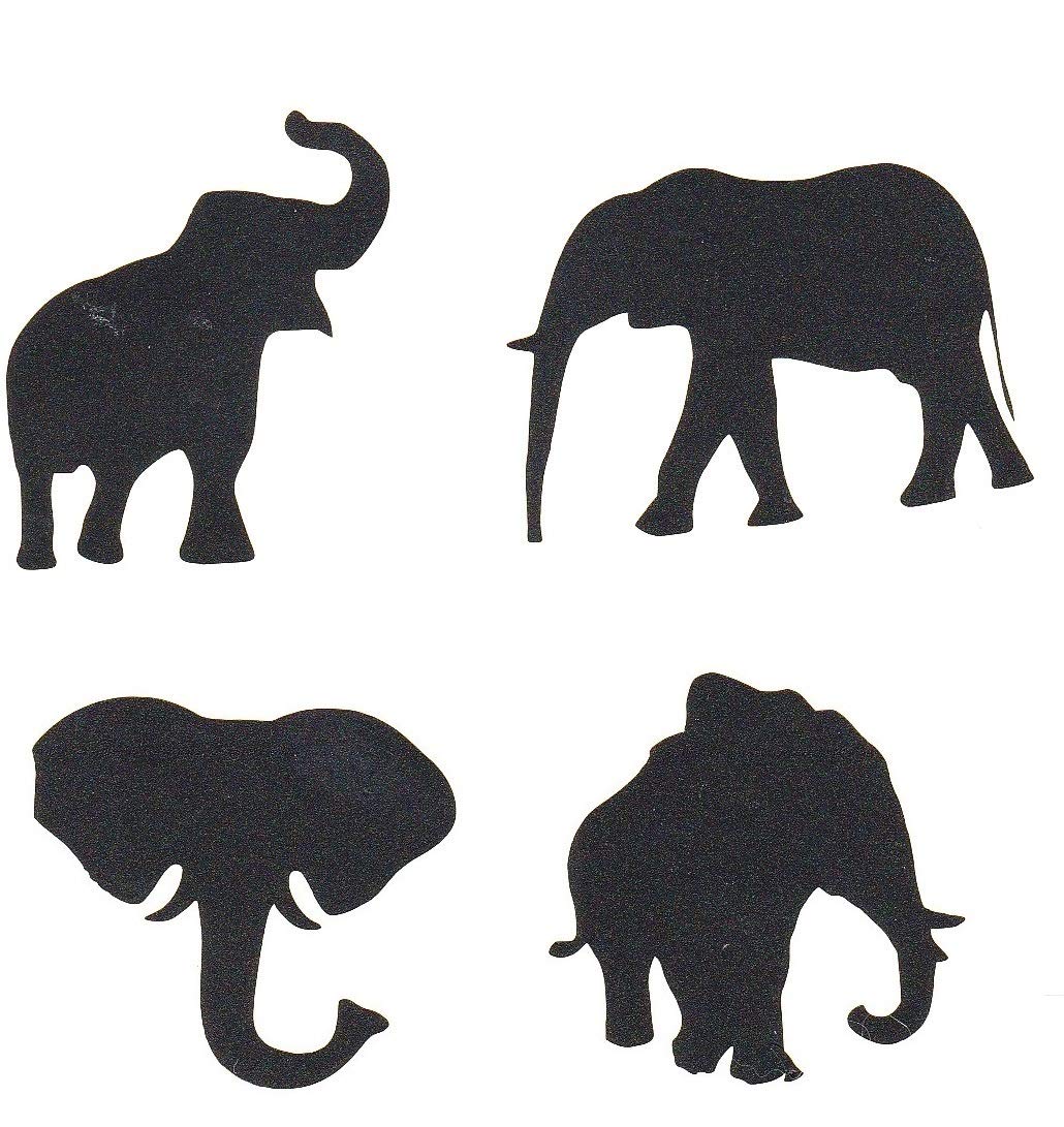 Elephant Collection (Elephant Vinyl Stickers Black)