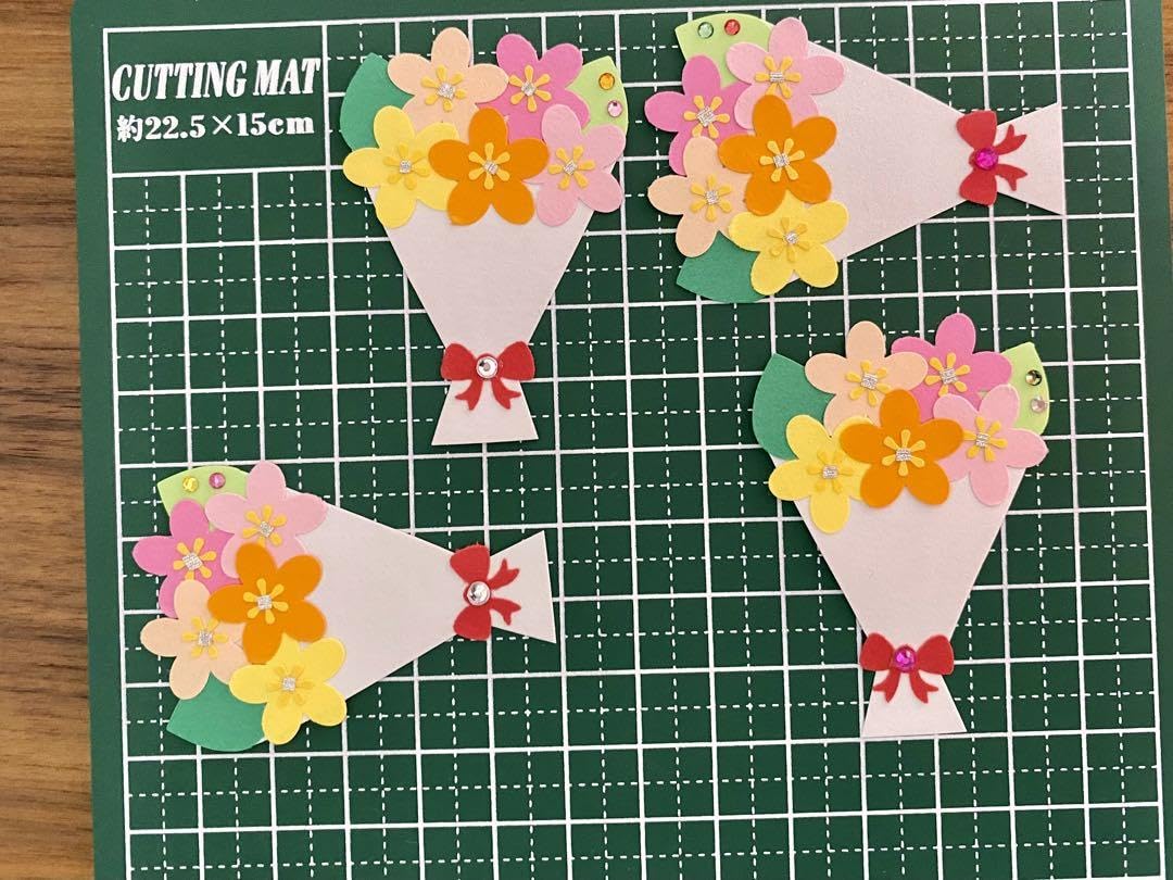 卒園　スクラップブック　アルバム　ペーパークラフト　クラフトパンチ　花　花束 クラフトパンチ 花 色紙 寄せ書き アルバム スクラップブック