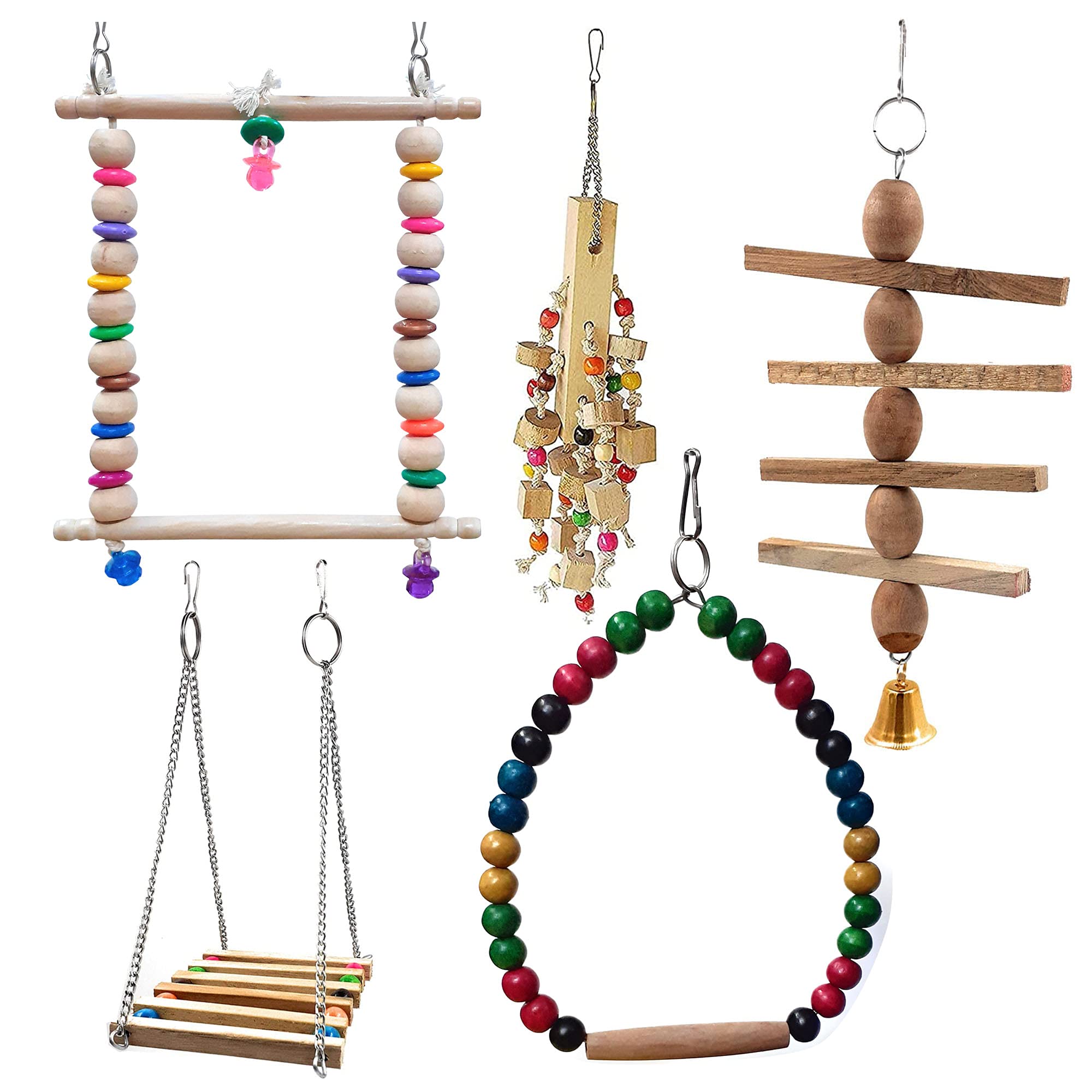Jainsons Pet Products Bird Swing Hanging Toys for Small and Medium Birds Cockatiels, Parrots with Bell (B095N4FN4W) Amazon Price History, Amazon Price Tracker